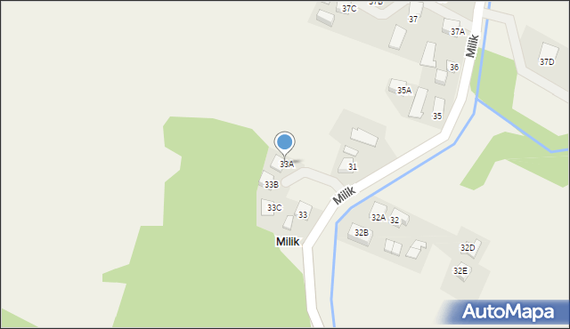 Milik, Milik, 33A, mapa Milik