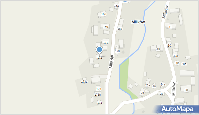 Milików, Milików, 172, mapa Milików