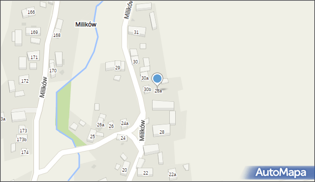 Milików, Milików, 28a, mapa Milików