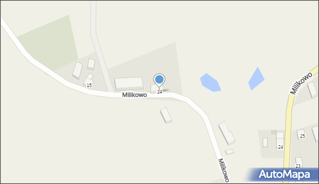 Milikowo, Milikowo, 14, mapa Milikowo