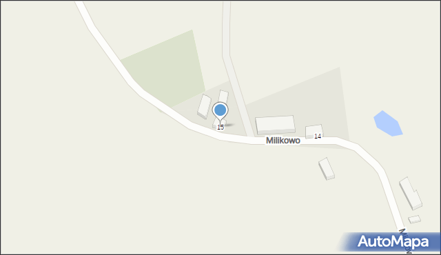 Milikowo, Milikowo, 15, mapa Milikowo