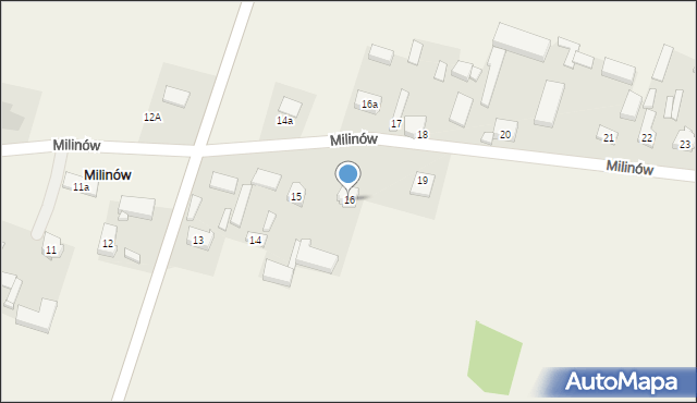 Milinów, Milinów, 16, mapa Milinów