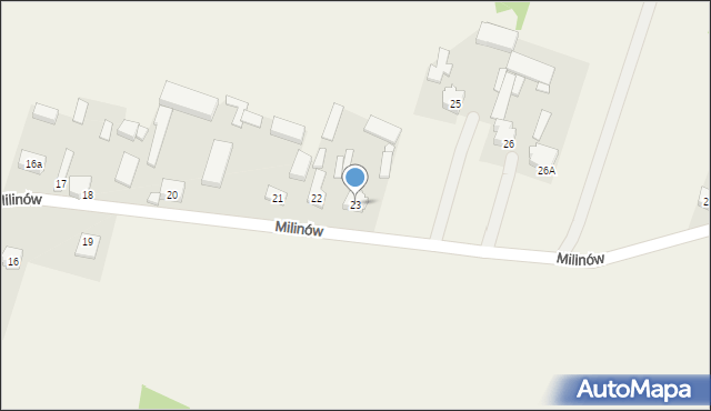 Milinów, Milinów, 23, mapa Milinów