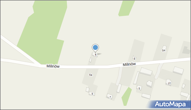 Milinów, Milinów, 5, mapa Milinów