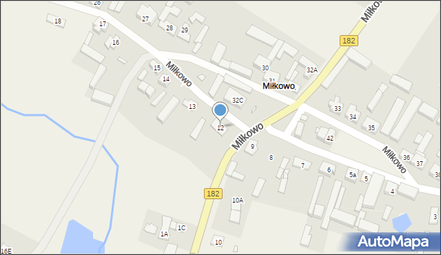 Miłkowo, Miłkowo, 12, mapa Miłkowo