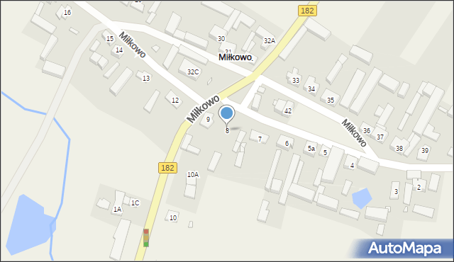 Miłkowo, Miłkowo, 8, mapa Miłkowo