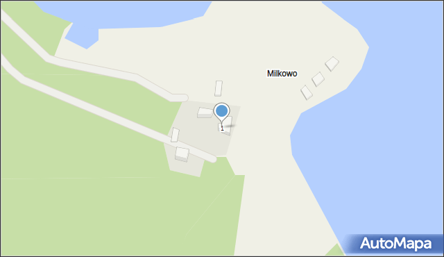 Milkowo, Milkowo, 1, mapa Milkowo