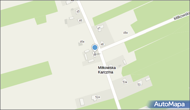 Miłkowska Karczma, Miłkowska Karczma, 49, mapa Miłkowska Karczma