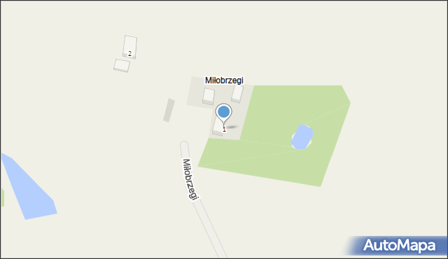 Miłobrzegi, Miłobrzegi, 1, mapa Miłobrzegi