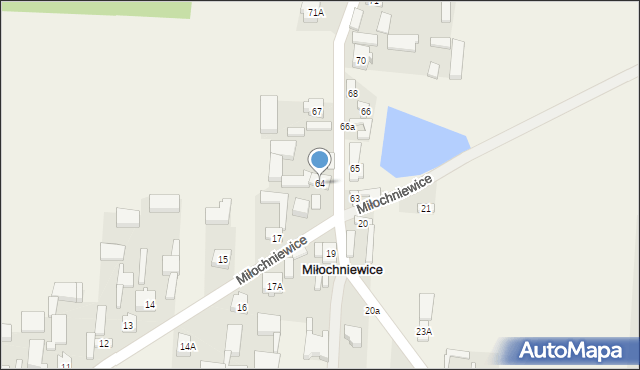 Miłochniewice, Miłochniewice, 64, mapa Miłochniewice