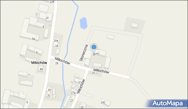 Miłochów, Miłochów, 18, mapa Miłochów