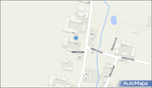 Miłochów, Miłochów, 8, mapa Miłochów