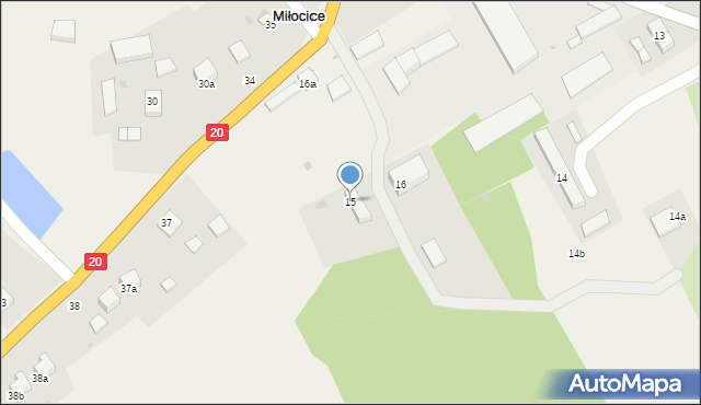 Miłocice, Miłocice, 15, mapa Miłocice