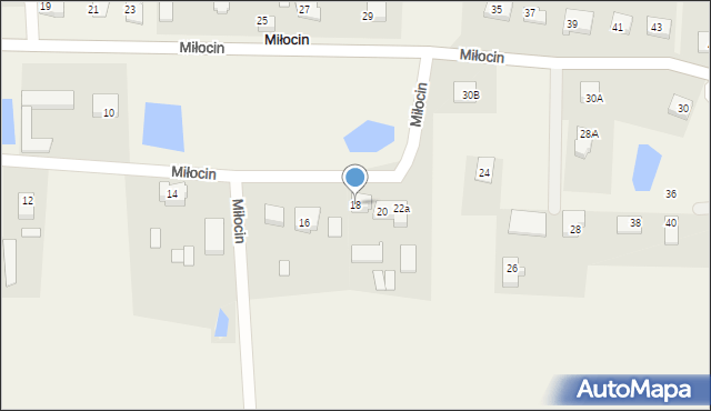 Miłocin, Miłocin, 18, mapa Miłocin