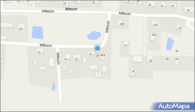 Miłocin, Miłocin, 20, mapa Miłocin