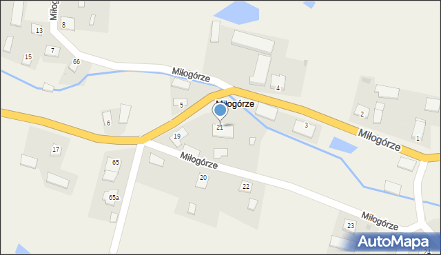 Miłogórze, Miłogórze, 21, mapa Miłogórze