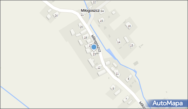 Miłogoszcz, Miłogoszcz, 13, mapa Miłogoszcz