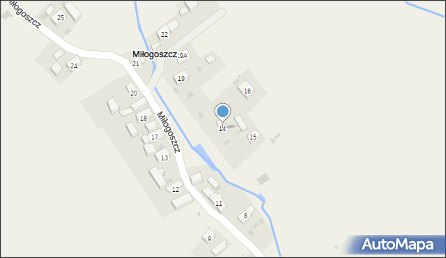 Miłogoszcz, Miłogoszcz, 14, mapa Miłogoszcz