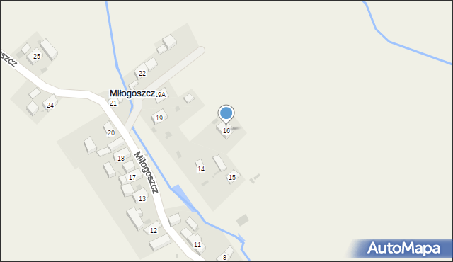 Miłogoszcz, Miłogoszcz, 16, mapa Miłogoszcz