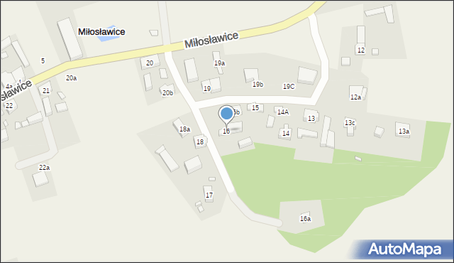 Miłosławice, Miłosławice, 16, mapa Miłosławice