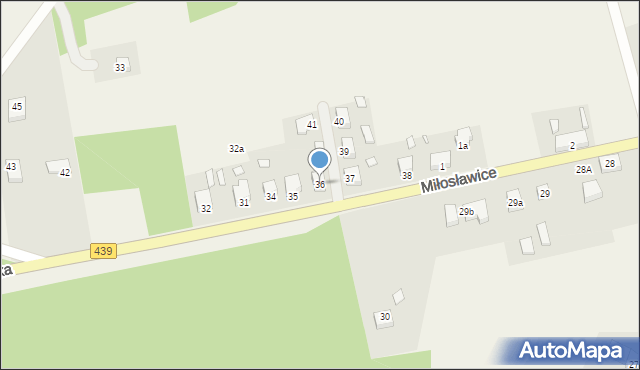 Miłosławice, Miłosławice, 36, mapa Miłosławice