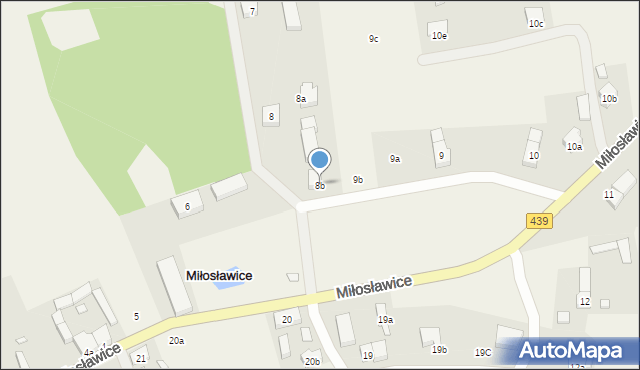 Miłosławice, Miłosławice, 8b, mapa Miłosławice