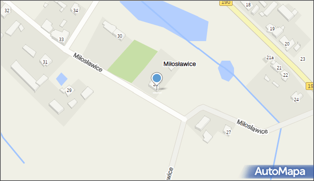 Miłosławice, Miłosławice, 28a, mapa Miłosławice