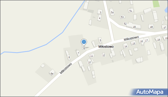 Miłostowo, Miłostowo, 6, mapa Miłostowo