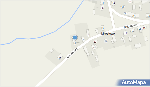 Miłostowo, Miłostowo, 8, mapa Miłostowo