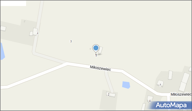 Miłoszewiec, Miłoszewiec, 5, mapa Miłoszewiec