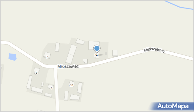 Miłoszewiec, Miłoszewiec, 9, mapa Miłoszewiec