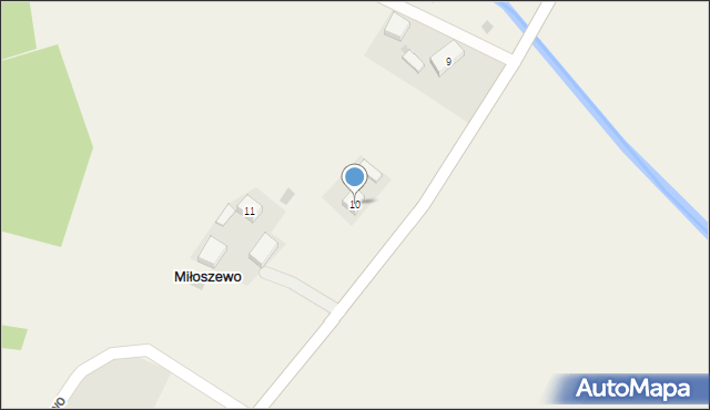 Miłoszewo, Miłoszewo, 10, mapa Miłoszewo