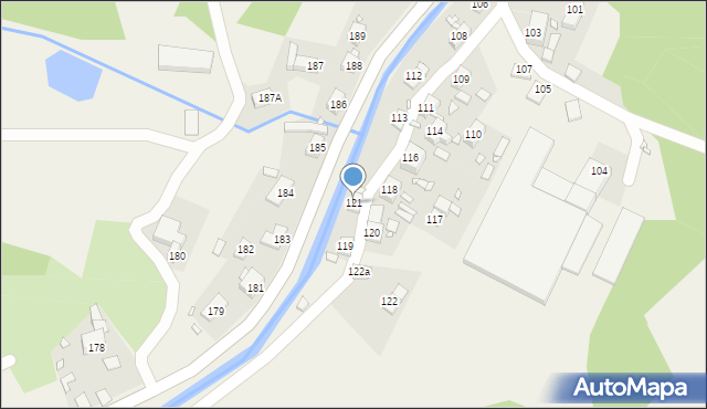 Miłoszów, Miłoszów, 121, mapa Miłoszów