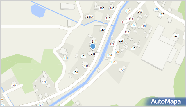 Miłoszów, Miłoszów, 183, mapa Miłoszów