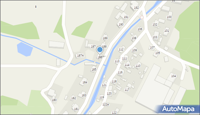 Miłoszów, Miłoszów, 186, mapa Miłoszów