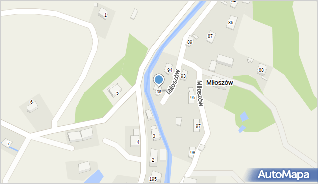 Miłoszów, Miłoszów, 96, mapa Miłoszów