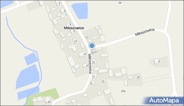 Miłoszowice, Miłoszowice, 14, mapa Miłoszowice