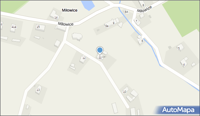 Miłowice, Miłowice, 11, mapa Miłowice