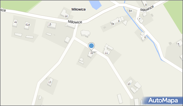 Miłowice, Miłowice, 12, mapa Miłowice