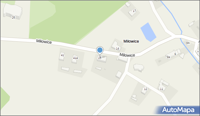 Miłowice, Miłowice, 15, mapa Miłowice