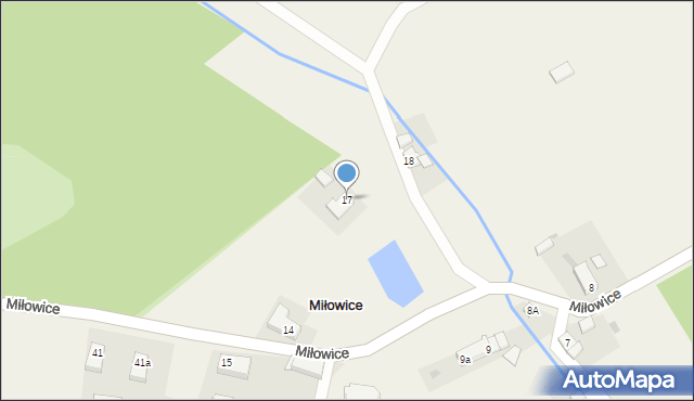 Miłowice, Miłowice, 17, mapa Miłowice