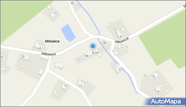 Miłowice, Miłowice, 9, mapa Miłowice