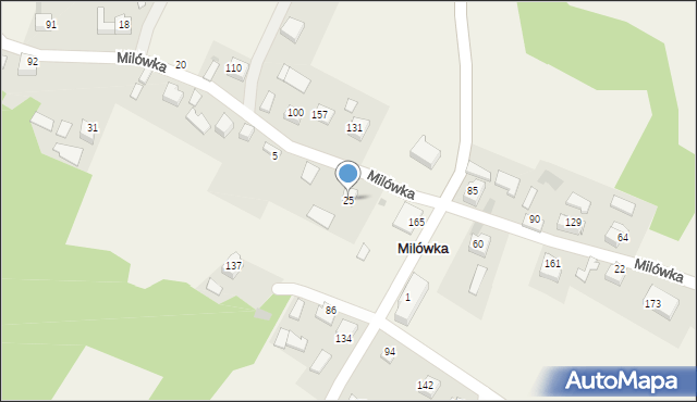 Milówka, Milówka, 25, mapa Milówka