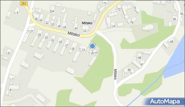 Milsko, Milsko, 11, mapa Milsko