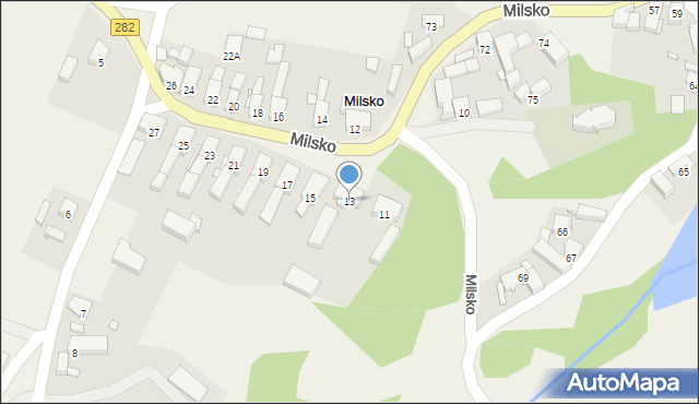 Milsko, Milsko, 13, mapa Milsko