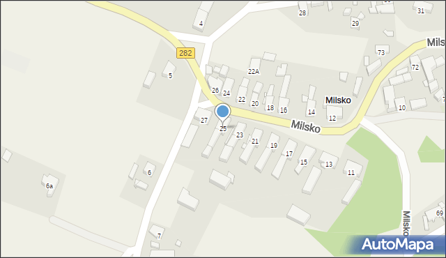 Milsko, Milsko, 25, mapa Milsko