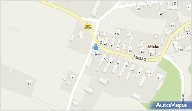 Milsko, Milsko, 27, mapa Milsko