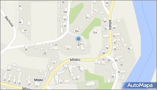 Milsko, Milsko, 32, mapa Milsko