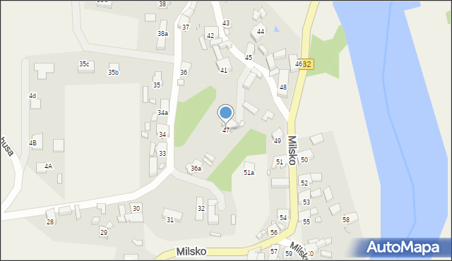 Milsko, Milsko, 47, mapa Milsko