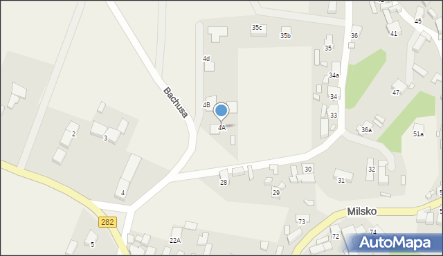 Milsko, Milsko, 4A, mapa Milsko